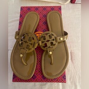 Tory Burch Miller Sandals sand patent